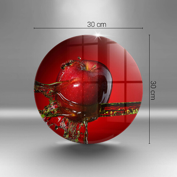 Deska kuchenna szklana Owoc jabłko w wodzie