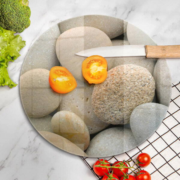 Deska kuchenna szklana Wzór owalne kamienie