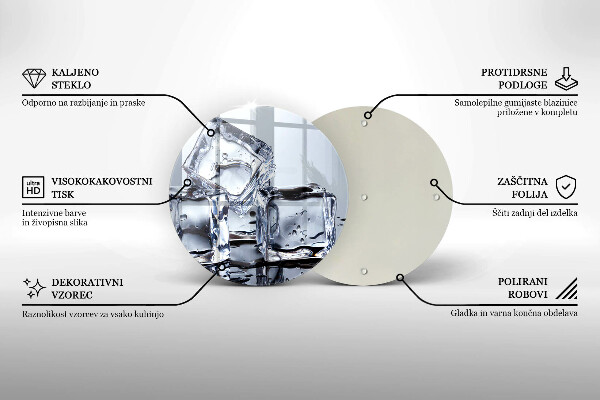 Deska kuchenna szklana Kostki lodu