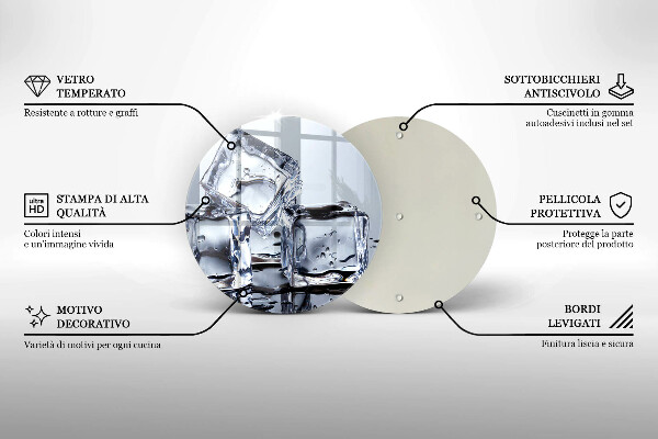 Deska kuchenna szklana Kostki lodu