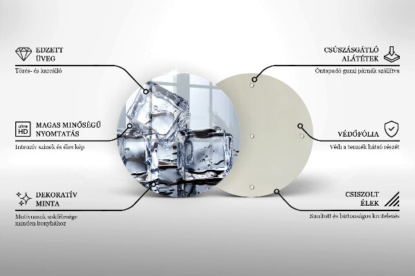 Deska kuchenna szklana Kostki lodu
