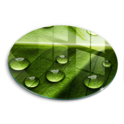 Deska kuchenna szklana Natura rosa i liść