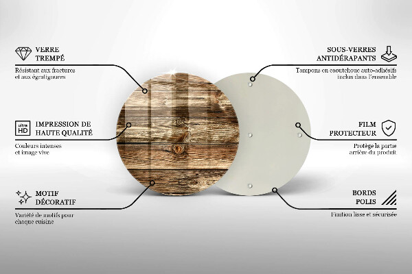 Deska kuchenna szklana Tekstura drewno deski