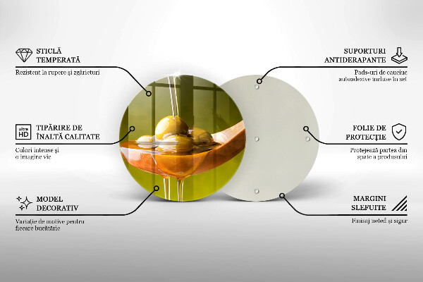 Deska kuchenna szklana Oliwa i oliwki