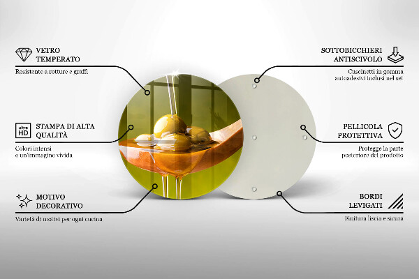 Deska kuchenna szklana Oliwa i oliwki