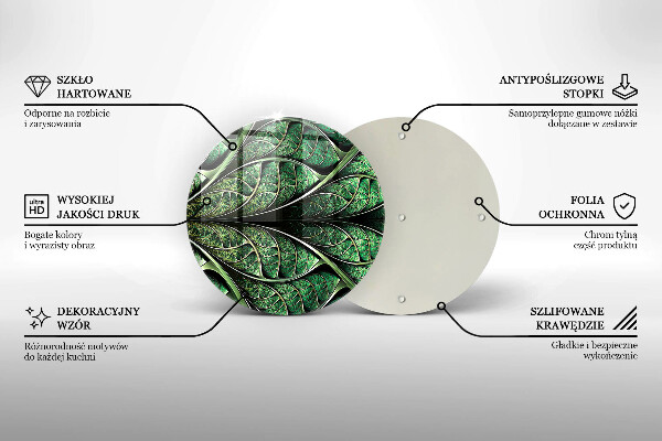 Deska kuchenna szklana Struktura liść żyłki