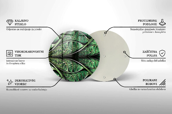 Deska kuchenna szklana Struktura liść żyłki