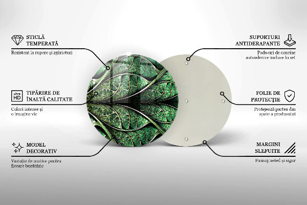 Deska kuchenna szklana Struktura liść żyłki