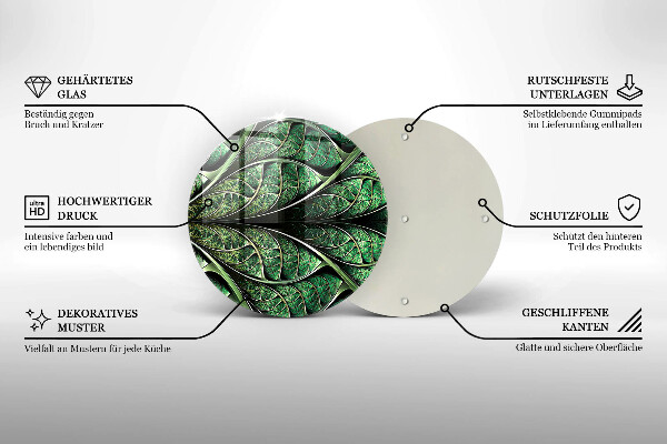 Deska kuchenna szklana Struktura liść żyłki