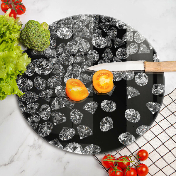 Deska kuchenna szklana Brylanty diamenty