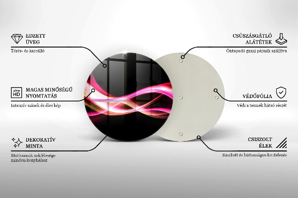 Deska kuchenna szklana Abstrakcja neonowy dym