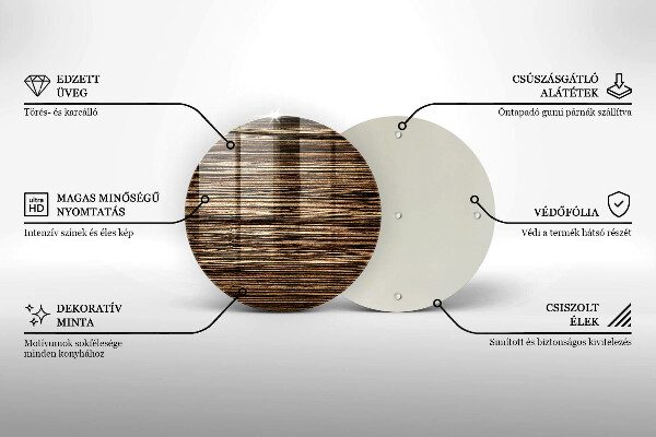 Deska kuchenna szklana Tekstura drewna