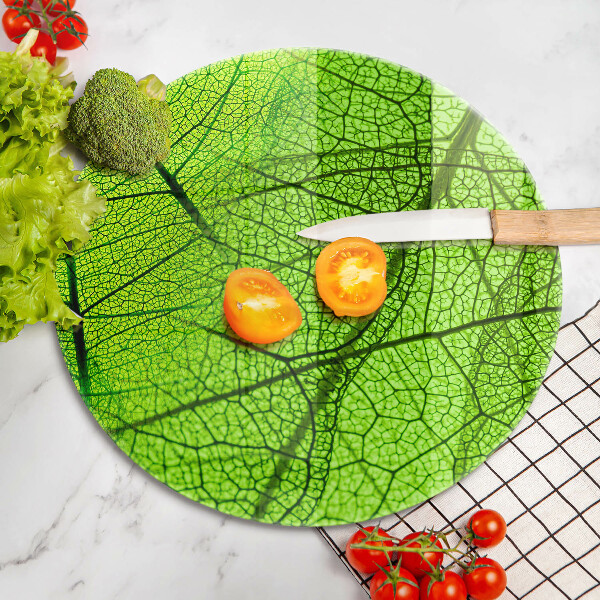 Deska kuchenna szklana Żyłki liści natura