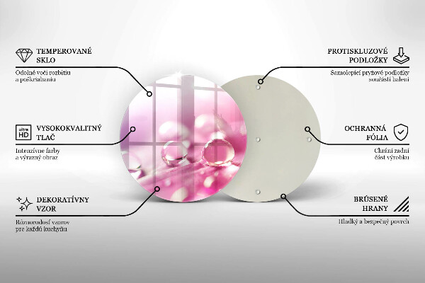 Deska kuchenna szklana Rosa płatki kwiatów