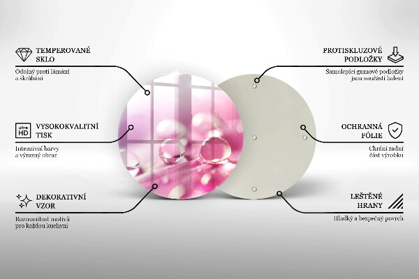 Deska kuchenna szklana Rosa płatki kwiatów