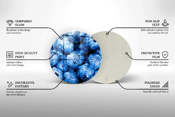 Deska kuchenna szklana Soczyste borówki