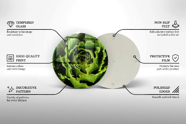 Deska kuchenna szklana Jedzenie liście sałaty