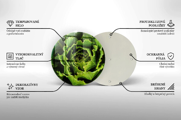 Deska kuchenna szklana Jedzenie liście sałaty