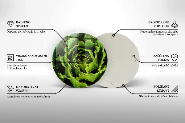 Deska kuchenna szklana Jedzenie liście sałaty