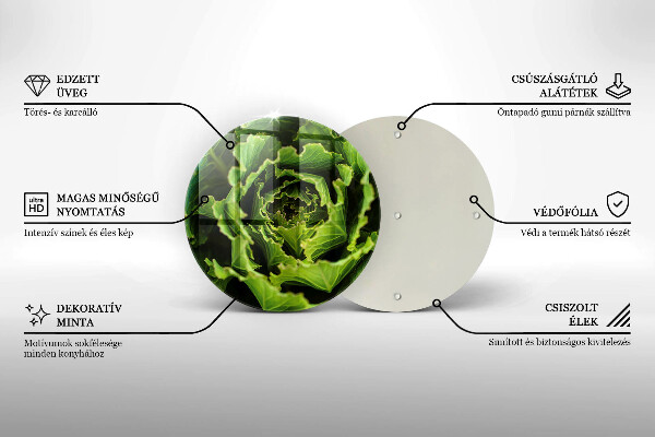 Deska kuchenna szklana Jedzenie liście sałaty