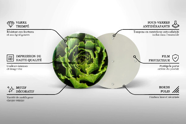 Deska kuchenna szklana Jedzenie liście sałaty