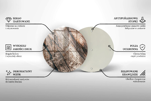 Deska kuchenna szklana Struktura drewna