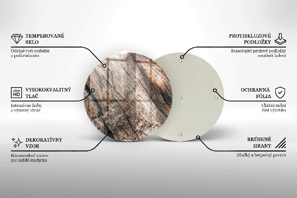 Deska kuchenna szklana Struktura drewna