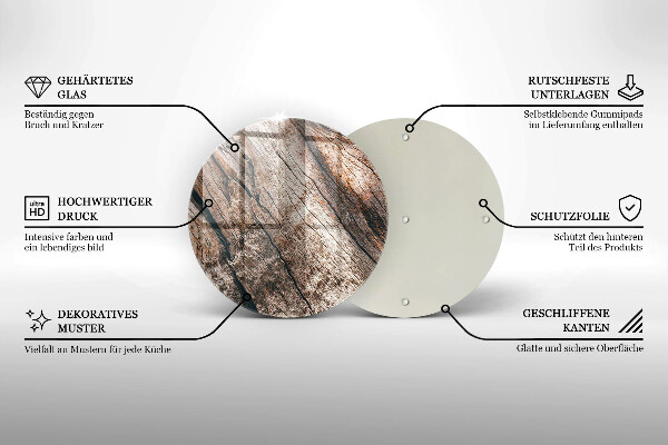 Deska kuchenna szklana Struktura drewna