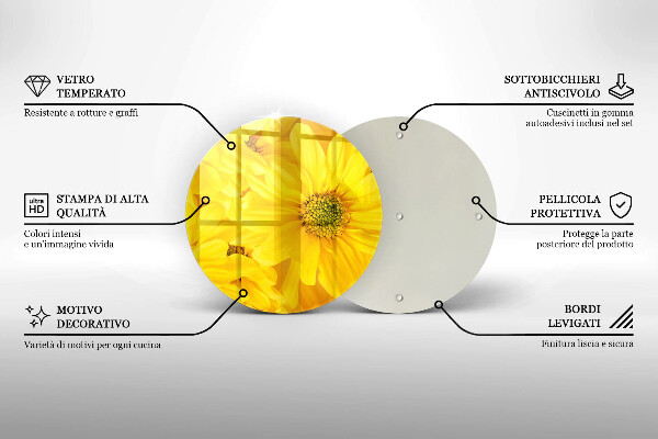 Deska kuchenna szklana Kwiaty płatki