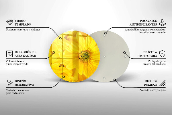 Deska kuchenna szklana Kwiaty płatki