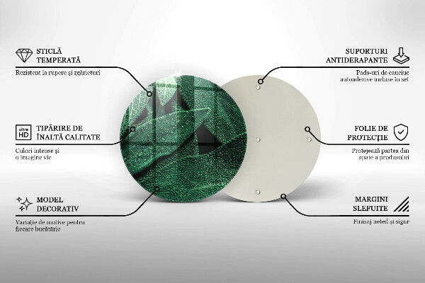 Deska kuchenna szklana Liście rośliny