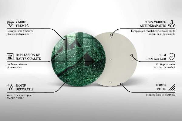 Deska kuchenna szklana Liście rośliny