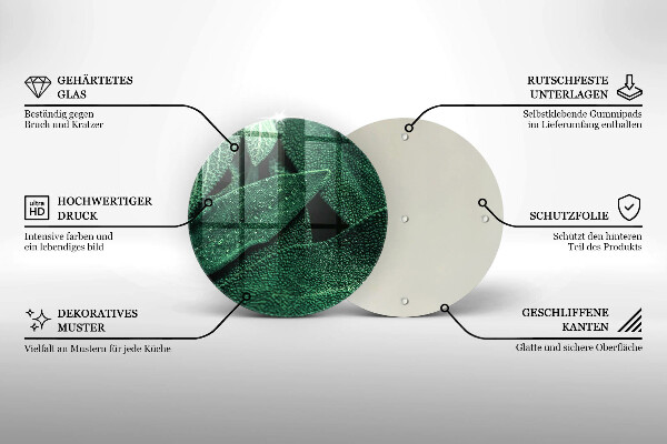 Deska kuchenna szklana Liście rośliny