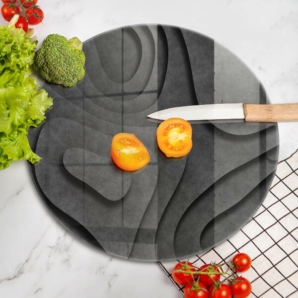 Deska kuchenna szklana Kamienne kształty 3D