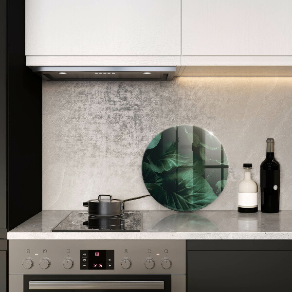 Deska kuchenna szklana Dzikie ciemne liście