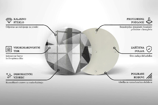 Deska kuchenna szklana Betonowa ostra abstrakcja