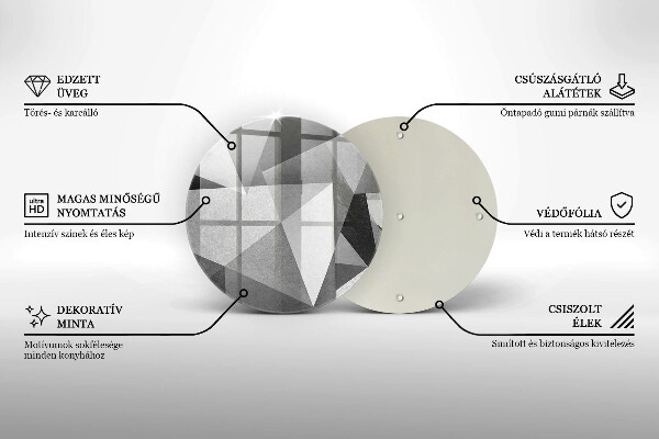 Deska kuchenna szklana Betonowa ostra abstrakcja