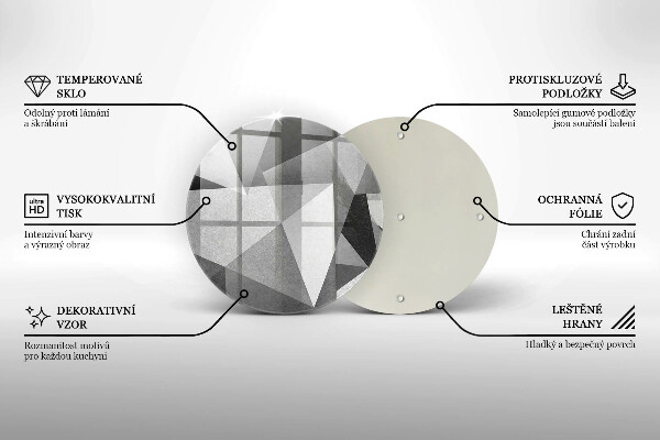 Deska kuchenna szklana Betonowa ostra abstrakcja