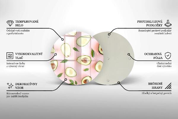 Deska kuchenna szklana Wzór awokado