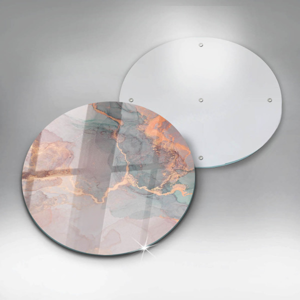 Deska kuchenna szklana Marmur ze złotem