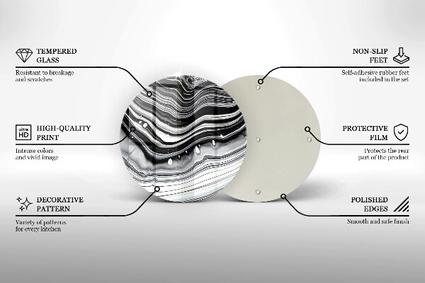 Deska kuchenna szklana Abstrakcja tusz