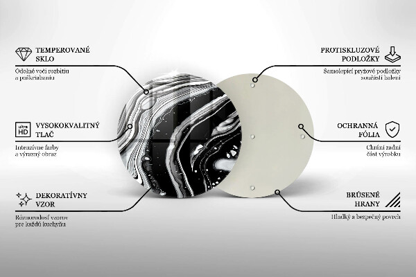 Deska kuchenna szklana Abstrakcja tusz
