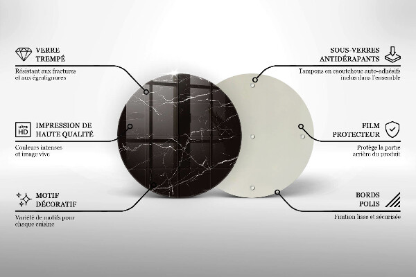 Deska kuchenna szklana Marmurowe kafelki