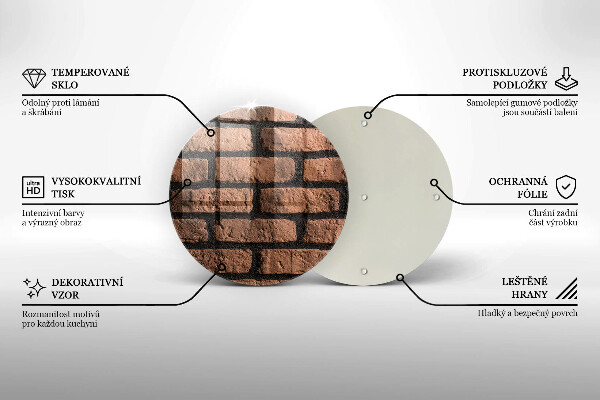 Deska kuchenna szklana Cegły ściana