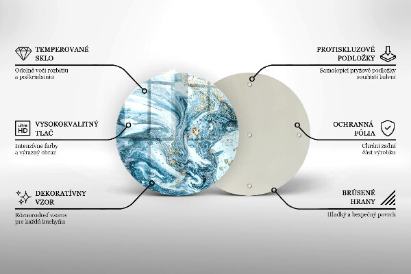 Deska kuchenna szklana Struktura ze złotem