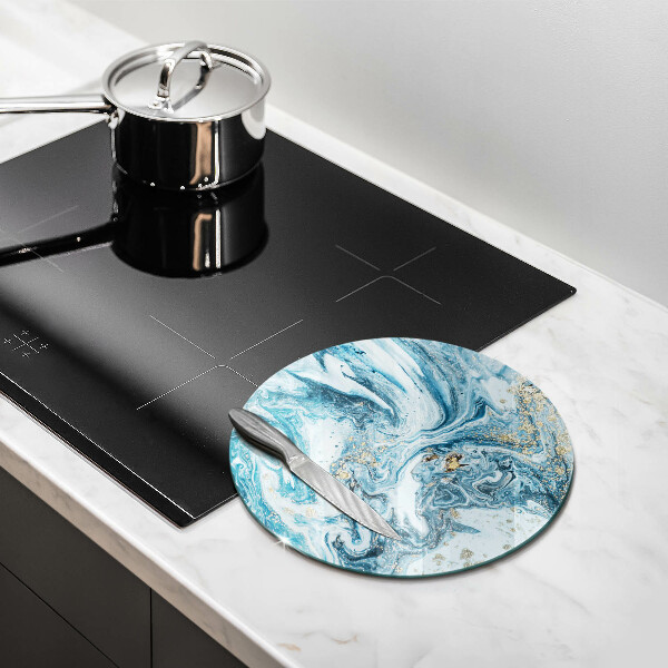 Deska kuchenna szklana Struktura ze złotem