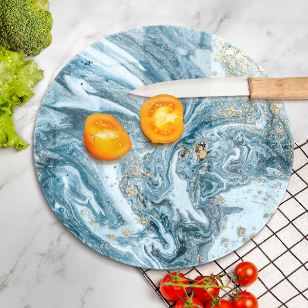 Deska kuchenna szklana Struktura ze złotem