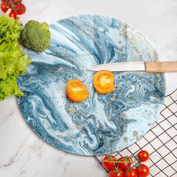 Deska kuchenna szklana Struktura ze złotem