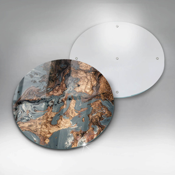 Deska kuchenna szklana Złota struktura skały