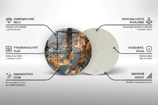 Deska kuchenna szklana Złota struktura skały